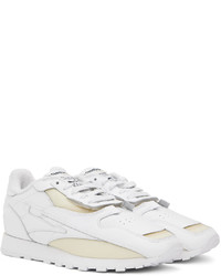 weiße Leder niedrige Sneakers von Maison Margiela