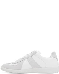 weiße Leder niedrige Sneakers von Maison Margiela