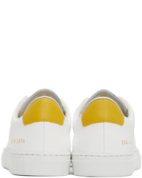 weiße Leder niedrige Sneakers von Common Projects