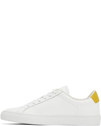 weiße Leder niedrige Sneakers von Common Projects