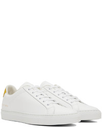 weiße Leder niedrige Sneakers von Common Projects