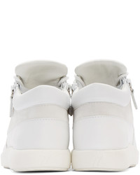 weiße Leder niedrige Sneakers von Giuseppe Zanotti