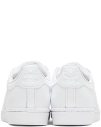 weiße Leder niedrige Sneakers von adidas Originals