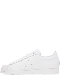 weiße Leder niedrige Sneakers von adidas Originals