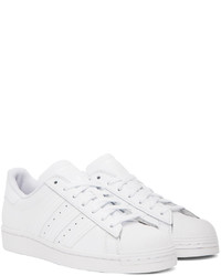 weiße Leder niedrige Sneakers von adidas Originals