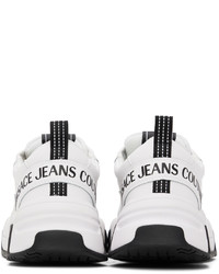 weiße Leder niedrige Sneakers von VERSACE JEANS COUTURE