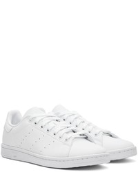 weiße Leder niedrige Sneakers von adidas Originals