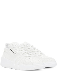 weiße Leder niedrige Sneakers von Giuseppe Zanotti