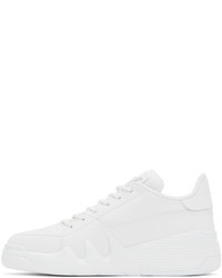 weiße Leder niedrige Sneakers von Giuseppe Zanotti