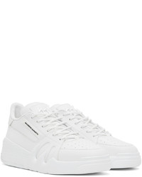 weiße Leder niedrige Sneakers von Giuseppe Zanotti