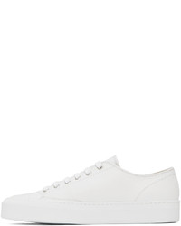 weiße Leder niedrige Sneakers von Common Projects