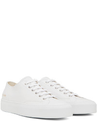 weiße Leder niedrige Sneakers von Common Projects