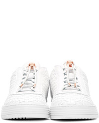 weiße Leder niedrige Sneakers von Filling Pieces