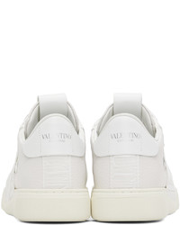 weiße Leder niedrige Sneakers von Valentino Garavani