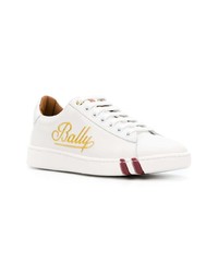 weiße Leder niedrige Sneakers von Bally