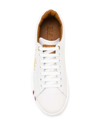 weiße Leder niedrige Sneakers von Bally