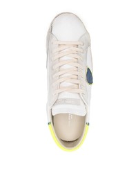 weiße Leder niedrige Sneakers von Philippe Model Paris