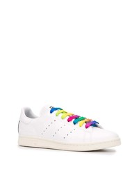 weiße Leder niedrige Sneakers von adidas by Stella McCartney