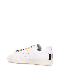 weiße Leder niedrige Sneakers von adidas by Stella McCartney