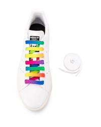 weiße Leder niedrige Sneakers von adidas by Stella McCartney