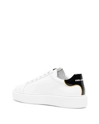 weiße Leder niedrige Sneakers von Karl Lagerfeld