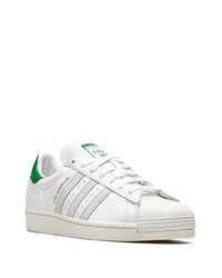 weiße Leder niedrige Sneakers von adidas