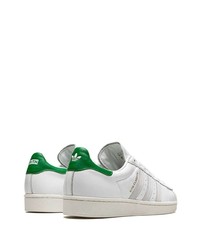 weiße Leder niedrige Sneakers von adidas