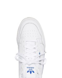 weiße Leder niedrige Sneakers von adidas