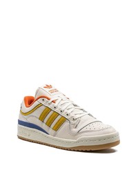 weiße Leder niedrige Sneakers von adidas