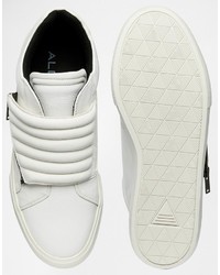 weiße Leder niedrige Sneakers von Aldo