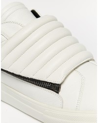 weiße Leder niedrige Sneakers von Aldo