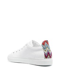 weiße Leder niedrige Sneakers von Missoni