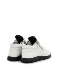 weiße Leder niedrige Sneakers von Giuseppe Zanotti