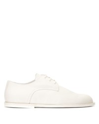 weiße Leder Oxford Schuhe von Ann Demeulemeester