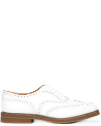 weiße Leder Oxford Schuhe von Church's