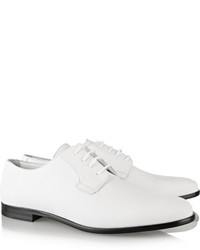 weiße Leder Oxford Schuhe von Common Projects