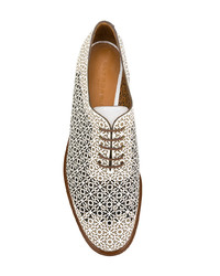 weiße Leder Oxford Schuhe von Clergerie