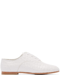 weiße Leder Oxford Schuhe von Junya Watanabe