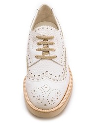 weiße Leder Oxford Schuhe von Pedro Garcia