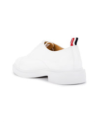 weiße Leder Oxford Schuhe von Thom Browne