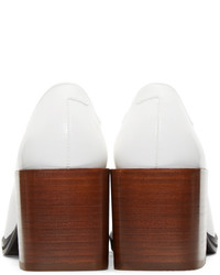 weiße Leder Oxford Schuhe von Lemaire