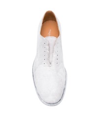 weiße Leder Oxford Schuhe von Maison Margiela