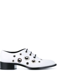 weiße Leder Oxford Schuhe von Proenza Schouler