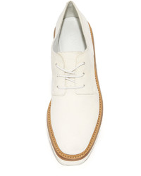 weiße Leder Oxford Schuhe von Vince