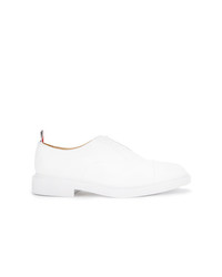weiße Leder Oxford Schuhe von Thom Browne