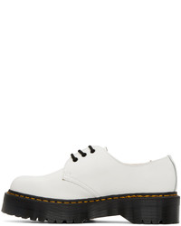 weiße Leder Oxford Schuhe von Dr. Martens