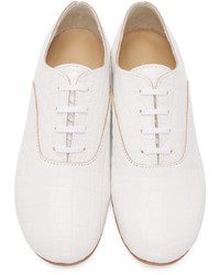 weiße Leder Oxford Schuhe von Junya Watanabe