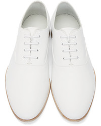 weiße Leder Oxford Schuhe von Alexander McQueen