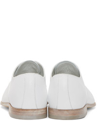 weiße Leder Oxford Schuhe von Alexander McQueen