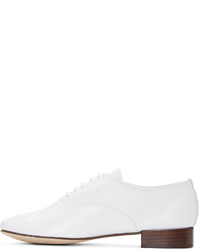 weiße Leder Oxford Schuhe von Repetto
